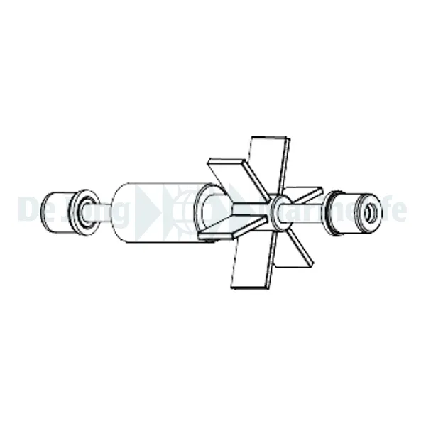 WHALE 200 ROTOR + STAINLESS STEEL SHAFT+ RUBBERS | S