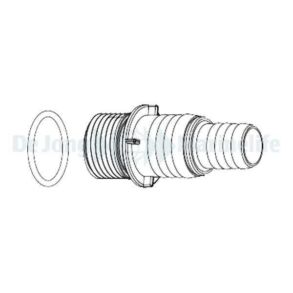 SYNCRA 1.5 HOSE CONNECTOR 1/2" GAS+O-RING | T